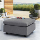 Modway - Commix Sunbrella Terrasse extérieure Ottoman in Gris-Housses de coussins Sunbrella toutes saisons