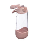 b.box - Bouteille Tritan Sport à Bec - 600ml - Écrasé de Rose (Blush Crush)-Bec en silicone à flux facile et couvercle rabattable gardent l’hygiène et la simplicité