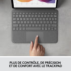 Logitech - Étui clavier Folio Touch pour iPad Air 11" (M2) / (M3) / (M4)et iPad Air (4e et 5e génération) - Graphite-Touches rétroéclairées: Les touches rétroéclairées s'adaptent automatiquement à l’éclairage de votre environnement. Si vous avez besoin de plus ou moins de luminosité, les niveaux d’éclairage sont réglables