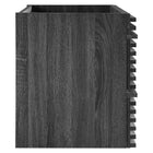 Modway - Render Support mural de 36" Armoire de toilette de salle de bain (lavabo non inclus) - Charbon de bois-Tiroirs à extension complète