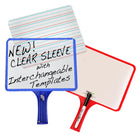 KleenSlate - Tableaux blancs portables personnalisables avec manches et marqueurs effacer à sec, ensemble de classe de 24-Comprend 24 petits marqueurs noirs à effacer à sec et une gomme avec une nouvelle encre CAP-OFF de 48 heures