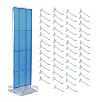 Azar - Présentoir de sol à panneau perforé Studio Base - 60 po x 17 po - Bleu-Comprend un porte-enseigne en T qui peut être fixé au sommet du présentoir à panneau perforé