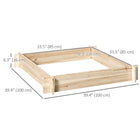 Outsunny - Jardin surélevé sans vis 39 po x 39 po-Conception sans fond, idéale pour les plantes à longues racines 