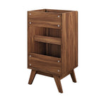 Modway - Soma 18" Armoire de toilette de salle de bain (lavabo non inclus) - Noyer-Finition du grain du bois