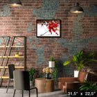 Moritz Seider Detroit Red Wings - Toile encadree - 31" x 22"-Sous licence officielle de la LNH et de l'AJLNH