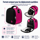 Vangoddy - Sac à bandoulière rembourré pour appareil photo - magenta-Le fini gris acier convient à la photographie, aux voyages, aux visites touristiques et à un usage quotidien