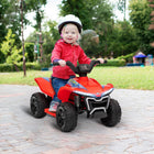 Qaba - VTT pour enfants à batterie 6V avec phares - rouge-Vitesse maximale de 1,6 mi/h (2,5 km/h) pour une conduite en toute sécurité 