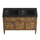 Modway - Elysian 48" Meuble de salle de bain à double lavabo - Noir brun-8