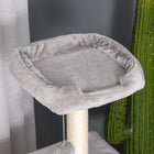 PawHut - Arbre à chat 47 po, échelle, poteaux à griffer - balle-Plateau en MDF avec une base inférieure pour rester droit et stable 