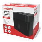 Staples - Déchiqueteur Mailmate à coupe micro - 12 feuilles-Comprend des caractéristiques de sécurité essentielles telles que le démarrage et l'arrêt automatiques, la marche arrière automatique, la protection contre la surcharge, un voyant à DEL bleu et un indicateur rouge de bac plein 
