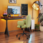Zuo - Lionel Chaise de bureau - Vert olive-Dimensions: 26,0 po L x 26,0 po L x 37,4 po H