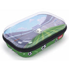 ZIPIT - Étui à crayons avec dessus transparent, thème soccer-Étui ludique à dessus transparent : cet étui à crayons sur le thème du soccer est doté d’un couvercle transparent avec un motif de terrain et d’un mini ballon intégré qui bouge à l’intérieur, ajoutant une touche interactive tout en gardant le contenu visible.