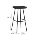 Modway - Concord Dos sans dos Tabourets de bar - Noir - Ensemble de 2-Siège profilé