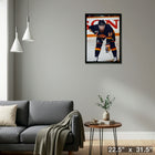 Pavel Bure 20x29 Canucks Face-Off-V - Toile encadree - 22" x 31"-Prêt à accrocher - livré entièrement assemblé
