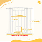 PawHut - Porte pour Chien avec Porte pour Chat et 2 Kits d'Extension - 30"-41" L x 42" H-Mécanisme de verrouillage facile avec une légère pression