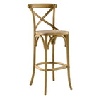 Modway - Gear Tabouret de bar - Naturel-Tabouret de bar de ferme moderne