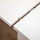 HOMCOM - Table à manger rectangulaire extensible 23,6 po-70,9 po pour 6-8 personnes - blanc-Fabriquée en panneaux de particules pour un nettoyage facile 