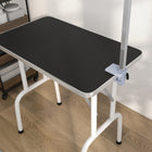 PawHut - Table de Toilettage pour Chiens et Chats Pliable Surface Anti-dérapante - Noir-Bras et quincaillerie en acier inoxydable pour une durabilité maximale