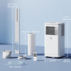 HOMCOM - climatiseur portable 8000 BTU pour pièce jusqu’à 344 pi² - crème-Mode sommeil et minuterie 24 heures pour un repos paisible 