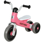 Qaba - Vélo d’équilibre pour bébé avec 3 roues silencieuses - rose-Convient aux tout-petits, aide au développement de l’équilibre et de la motricité
