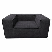Exform - Fauteuil SLOANE Sofa-In-a-Box une place avec accoudoir - Noir-Canapé une place, canapé minimaliste modulaire