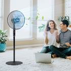 HOMCOM - Ventilateur sur pied 51 po H avec tête inclinée et minuterie pour chambre - noir-Hauteur réglable et angle d'inclinaison du ventilateur sur pied de 8° vers le haut et 15° vers le bas pour répondre à vos besoins spécifiques de refroidissement 