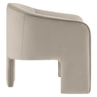 Modway - Greer Velours Performance Rembourré Fauteuil d’accent - Amande-Dossier courbé