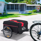 Aosom - Remorque de vélo pour chargement avec housse amovible-Tissu résistant, durable, amovible et lavable pour rester propre, désinfecté et frais pour une nouvelle utilisation
