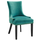 Modway - Marquis Performance Velvet Chaises de salle à manger Ensemble de 2 - Sarcelle-Velours de performance résistant aux taches