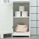 Kleankin - Armoire colonne de salle de bain avec étagère ouverte et tiroir - blanc-Matériaux : MDF, panneau de particules 