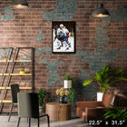 Doug Gilmour 20x29 Maple Leafs Action-V - Toile encadree - 22" x 31"-Sous licence officielle de la LNH et de l'AJLNH