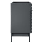 Modway - Render 36" Armoire à coiffeuse de salle de bain - Gris-Portes à fermeture douce