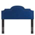 Modway - Belinda Performance Velvet Tête de lit King/King de Californie, Marine-Rembourrage en mousse dense