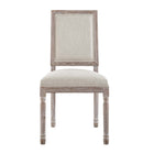 Modway - Court Tissu rembourré Fauteuil d’appoint de salle à manger Ensemble de 2 - Beige-8