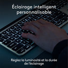 Logitech - MX Keys S for Mac - clavier sans fil, - touches programmables - rétroéclairé - Gris-Automatisez les tâches répétitives avec un clavier Logitech: créez et partagez facilement des raccourcis Smart Actions pour gagner du temps et effectuer plusieurs actions d’une seule frappe, grâce à l’application Logi Options+