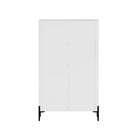 Manhattan Comfort - Armoire de décoration moderne Abbey 31,5 po - Blanc-Nettoyage: Essuyez avec un chiffon humide, en évitant l’excès d’humidité. À éviter: Les produits chimiques agressifs ou les nettoyants abrasifs qui peuvent endommager la surface. Entretien: Gardez à l’écart de l’humidité excessive, car le produit peut gonfler ou se déformer s’il est exposé à l’eau ou à l’humidité. Protection: Utilisez des sous-verres ou des sets pour éviter les rayures ou les taches