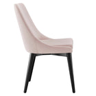 Modway - Viscount Accent Performance Velvet Chaises de salle à manger Ensemble de 2 - Rose-Capacité du poids de la chaise : 300 lbs.