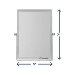 Quartet - Miroir de bureau double face et tableau effaçable à sec - 5 po x 7 po - cadre argent-Réutilisable et écologique : écrivez, effacez et réutilisez-le !  Plus besoin de notes autocollantes