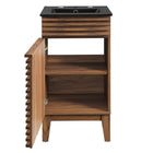Modway - Render 18" Vanette de salle de bain - Noir noyer-Assemblée requise