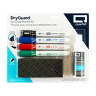 Quartet - Trousse de marqueurs effaçables à sec DryGuard, ens. de 6 pièces -Effacement facile :le nettoyant à vaporiser et la brosse inclus vous permettent d'effacer proprement et facilement, évitant les taches et les ombrages, et garantissant un tableau blanc impeccable et prêt à l'emploi