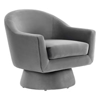 Modway - Astral Performance Velvet Tissu et bois Chaise pivotante - Gris-Chaise pivotante d’accent