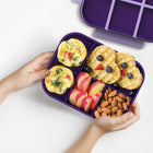Bentgo - Boîte à lunch étanche Snap & Go pour enfants - Licorne- Les grands compartiments permettent de ranger un plat principal ou un sandwich entier, tandis que les petits compartiments peuvent contenir des fruits, des légumes ou des en-cas.