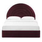 Modway - Solana Arqué Performance Velvet Lit plateforme Queen, Mûrier-Cadre de plate-forme