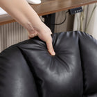HOMCOM - Fauteuil de bureau pivotant à hauteur réglable - noir-Couleur : Noir