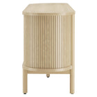 Modway - Cadence 71 po courbé Meuble TV, Chêne-Nivellement des pieds non marquants