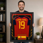 Frameworth - Coupe du Monde FIFA 2026 Officielle Espagne Lamine Yamal Cadre Réplique de Maillot - 25,75 po x 33,75 po-7