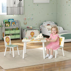 Qaba - Ensemble table et chaises 3 pièces pour de 3 à 8 ans - vert-Conçu pour les enfants à partir de 3 ans  

