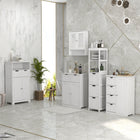 Kleankin - Armoire colonne de salle de bain étroite autoportante - blanc-Le style vintage est magnifique dans la plupart des salles de bain, salons et couloirs   