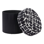 Zuo - Boto Pouf de rangement - Noir/Blanc-6