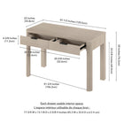Hudson&Canal - Bureau Lonsdale 48'' - Aulne Blanc-8